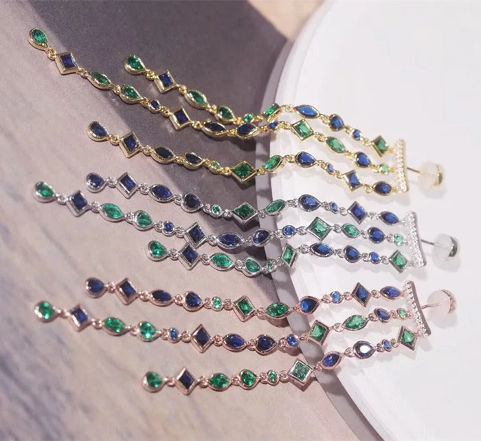 

Designer Fashion 925 Sterling Silver Jewelry 3A Cubic Zirconia Party Earring
