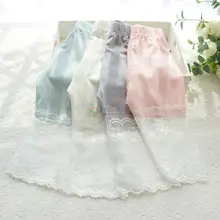 Популярная летняя одежда для девочек кружевные леггинсы длиной до колена скинни для маленьких девочек хлопковые узкие брюки детские леггинсы
