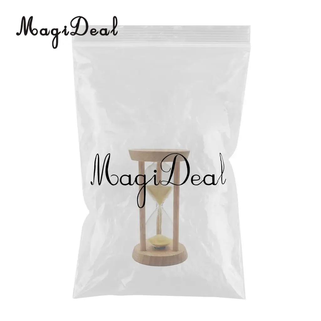 MagiDeal 10 Minutes Wooden Sandglass Hourglass Sand Timer for Classroom Teaching Kitchen Cooking