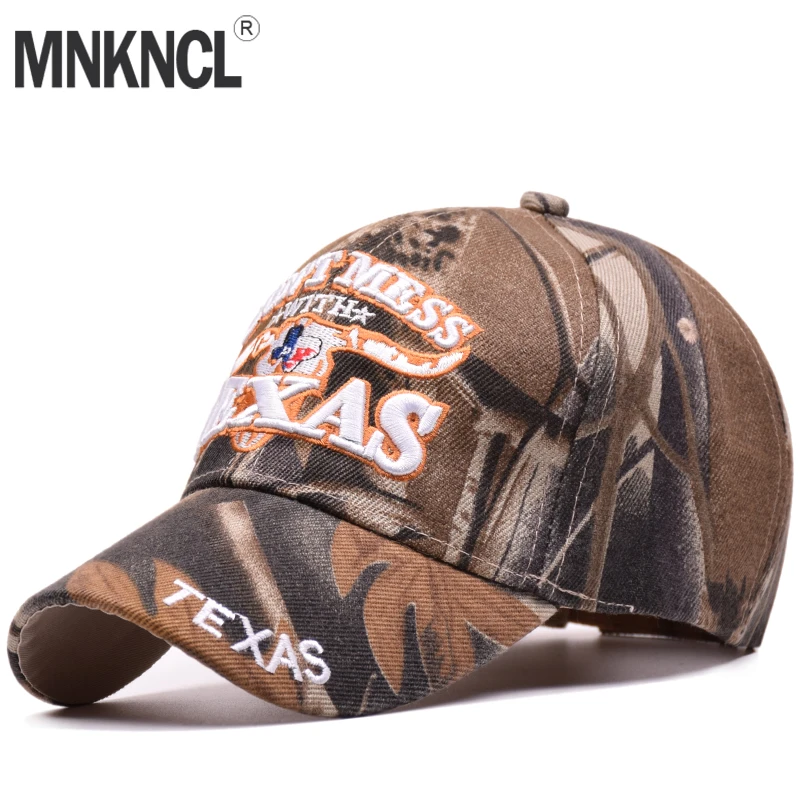 Mnkncl 2018 Новый Бейсболки для женщин Мода Письмо Техас Вышивка camo Спорт Hat Открытый