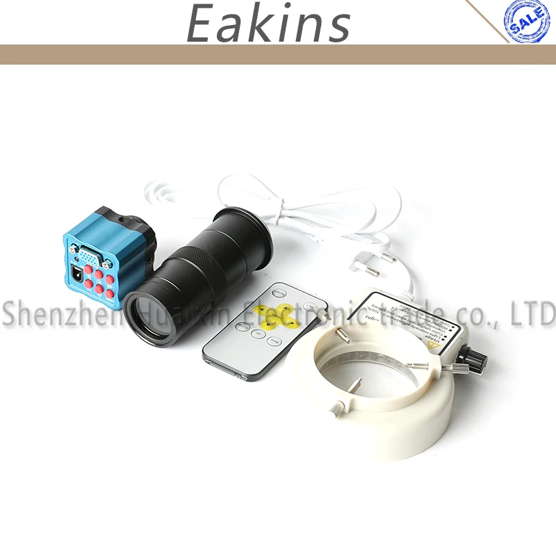 

Industrial Video Microscope Camera VGA outputs 2MP IR Remote Control+100X Zoom C-mount Lens+56 LED light