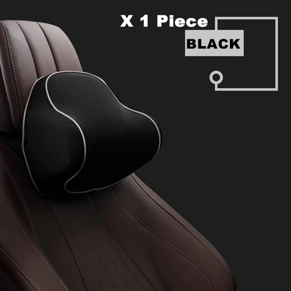 3D окруженный Автомобильный подголовник для вождения шеи позвонка Боковая поддержка пены памяти ортопедическая Автомобильная подушка для головы Защита позвонка - Цвет: Black X 1