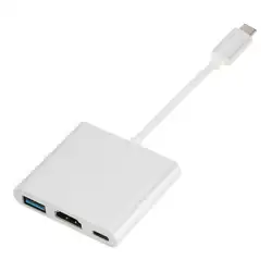 Новинка 2017 года Multi-function 3 в 1 мужчин и женщин USB-C USB 3,1 тип-c к HDMI USB 3,0 зарядки адаптер для Macbook Air 12 конвертер