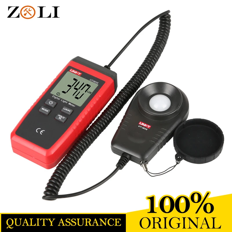

UT383S Digital Light Meter Mini UT383S Precise Optical Sensor Sampling Time 0.5S Stable Split Type with Extendable Cable UT383S