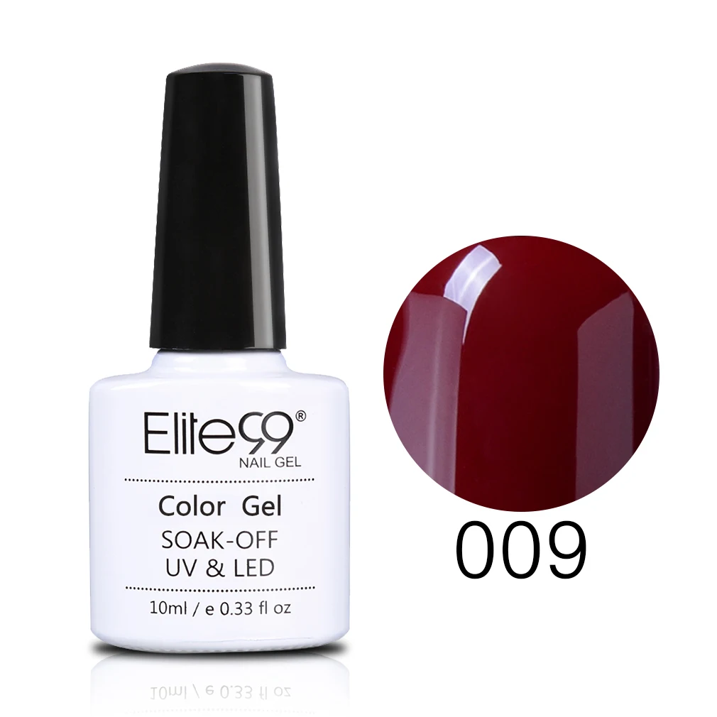 Elite99 10 мл УФ-гель для ногтей телесного цвета винно-Красного цвета серия уф-Гель-лак замачиваемый светодиодный лак для дизайна ногтей Гель-лак для ногтей - Цвет: JH009