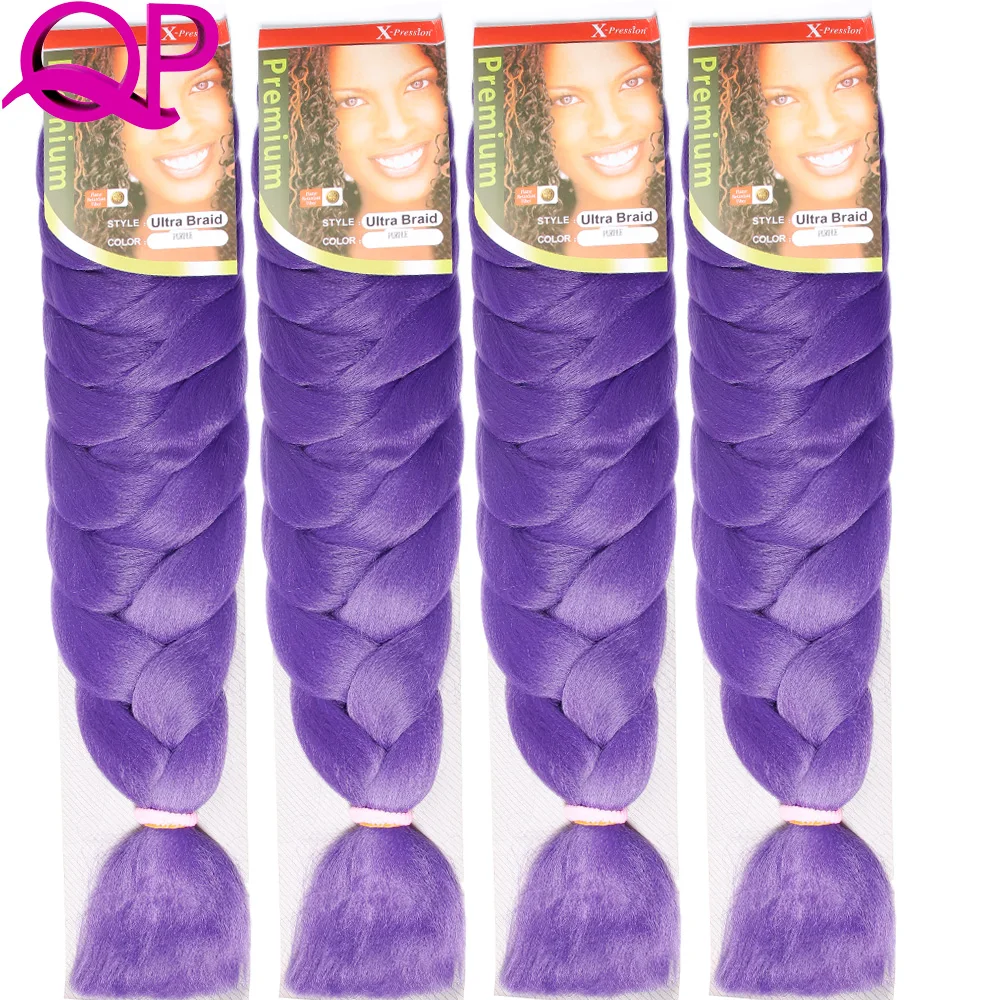 Xpression Purple Braiding Hair 165g Kanekalon Jumbo Braid Hair 42