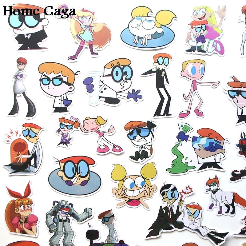 20 компл./лот Homegaga 39 шт./компл. Dexter's Lab Мультфильм Дети diy 90s Арт печать телефон ноутбук велосипед Скрапбукинг наклейки стикер D1765