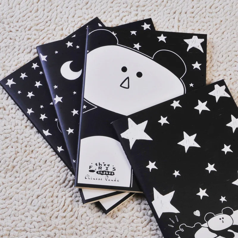 

16K Starry Sky Chinese Panda Notebook School Office Stationery Agenda Notepad 4styles Free shipping