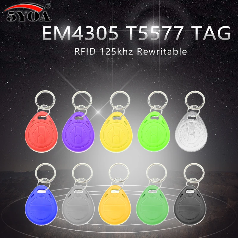 Перезаписываемая rfid метка EM4305 T5577 50 шт. можно копировать EM4100 125 кГц|writable rewrite|125khz