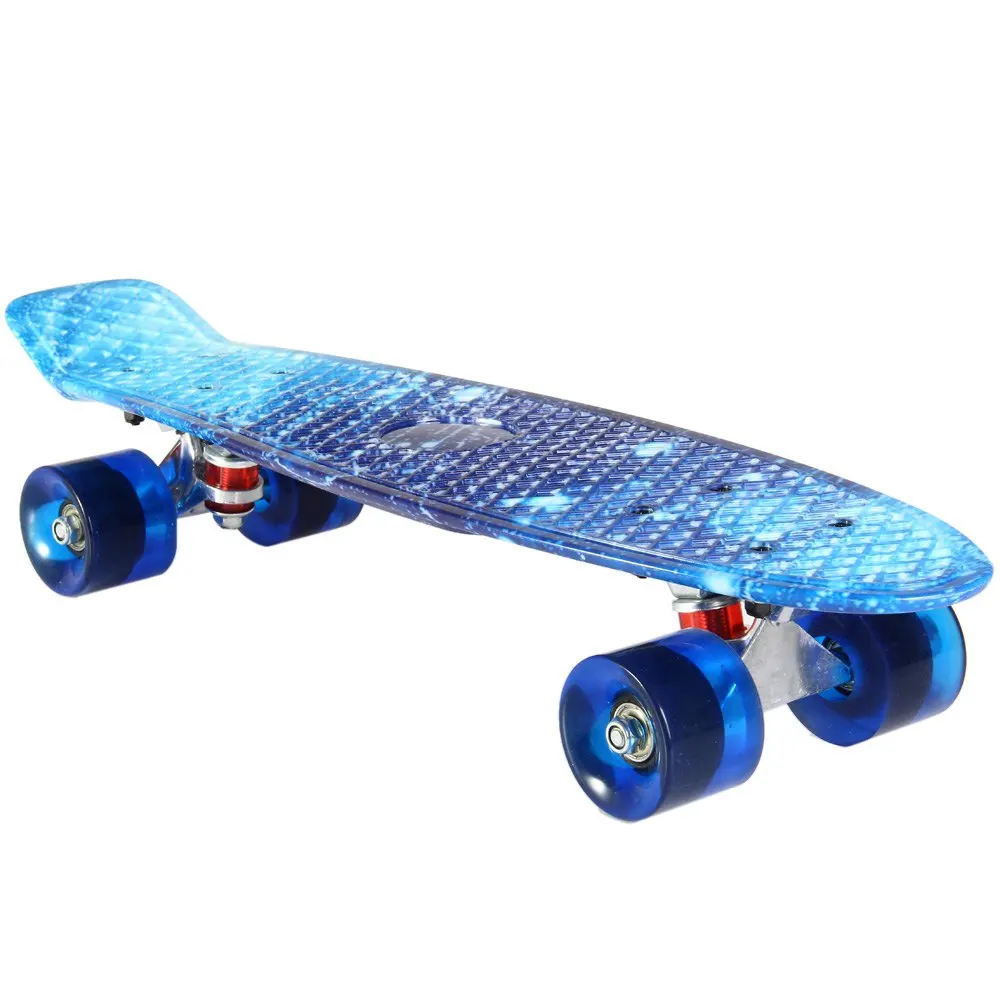 free shipping cool 100kg load retro skateboard starry sky pattern