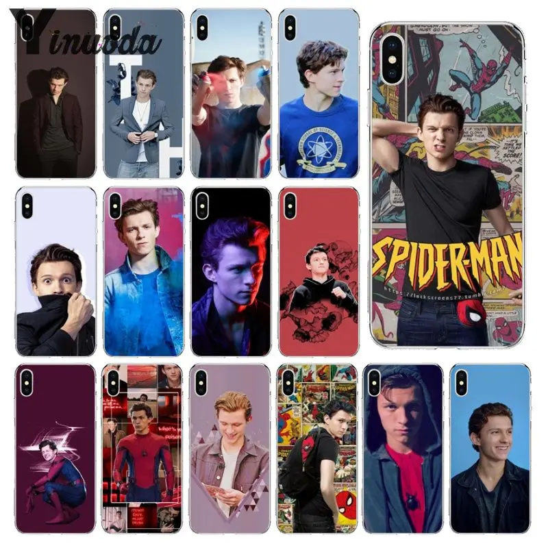 

Yinuoda Tom Holland Spiderman DIY Luxury High-end Protector Case for iPhone X XS MAX 6 6s 7 7plus 8 8Plus 5 5S SE XR