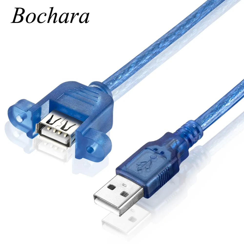 Удлинительный кабель Bochara USB 2 0 Папа мама двойное защитное покрытие (фольга +