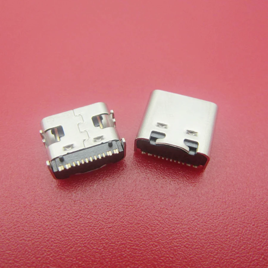 2 100 шт Micro USB 3.1 SMD 16 P type c гнездовая розетка разъём DIP4 передачи Hd Интерфейс для