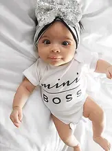 Infant Fashion Personality Baby Boys Girls Clothes Letter Bodysuit Jumpsuit Playsuit Outfits Sunsuit One-Pieces
