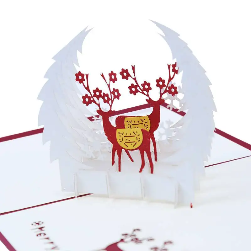 aliexpresscom buy deer christmas thanksgiving folding greeting christmas card 3d pop up holiday greeting cards from reliable cards invitations - Deer Christmas Cards aliexpresscom buy deer christmas thanksgiving folding greeting christmas card 3d pop up holiday greeting cards from reliable cards invitations - Deer Christmas Cards