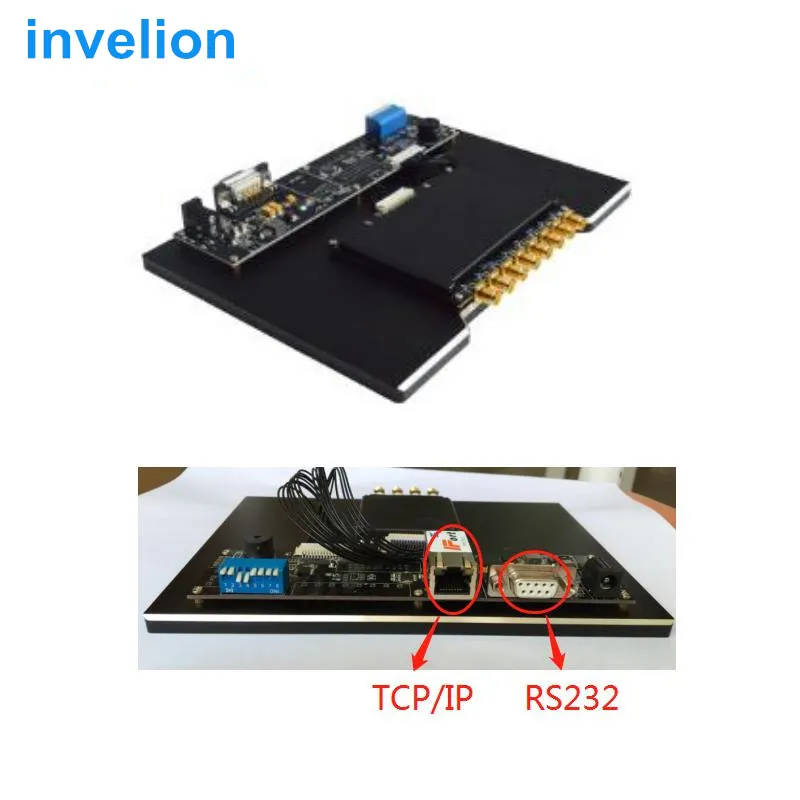Multi мультиметки 8 портов impinj фиксированный uhf rfid считыватель TCP/IP ethernet rs232 интерфейс с различными видами этикетка, образец