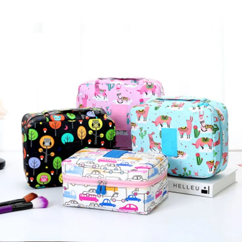 

Fashion Travel Function Women Cosmetic Bag Zipper MakeUp Portable Case Organizer Storage Makeup Pouch Toiletry Beauty Wash Kit