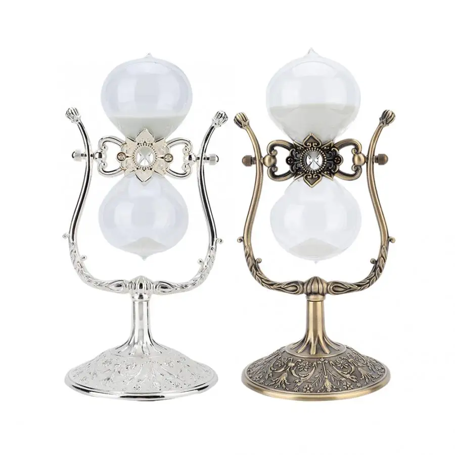 

Sand Clock 60 Minutes Hourglass European Style Pattern Hourglass Sand Clock Timer 30 Minutes Sand Glass Desk Decoration Metal