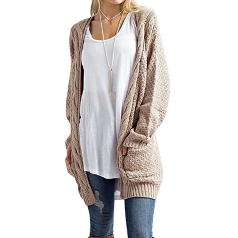 

WENYUJH Long Cardigan Women Long Sleeve Knitted Sweater Cardigan Autumn Winter Womens Sweaters 2019 Jersey Mujer Invierno