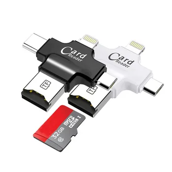 

4 in 1 Type-c/Micro USB/USB 2.0 Memory Card Reader Micro SD Card Reader for Android Ipad/iphone 7plus 6s5s OTG reader