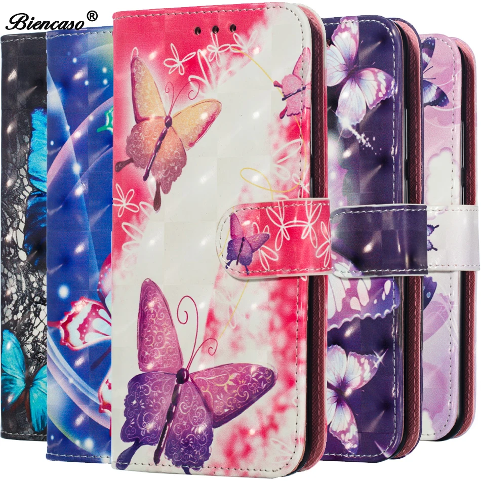 

Phone Case For Samsung Galaxy Note 9 A10 A20 A30 A40 A50 A70 Cover Colorful Butterfly Card Holder Case M10 M20 S10 5G S10e S9