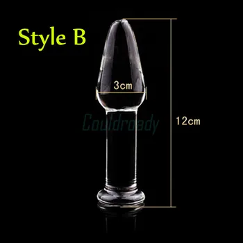 7 Size Glass Anal Dildo Butt Plug Anal Beads Erotic Sex Toy for Women Adult Products for Couples Crystal Glass Anus Massage Toys 4