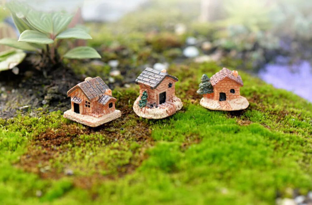 Miniature Resin Castle House Micro Dollhouse Stone House Garden Cottage Decor Craft For Home Garden Decoration Miniature Resin Castle House Micro Dollhouse Stone House Garden Cottage Decor Craft For Home Garden Decoration