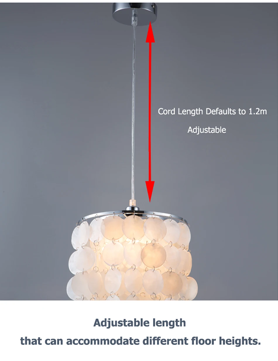 DIY Современная белая натуральная Подвеска из морской раковины лампы E14 Светодиодный ракушка освещение для столовой гостиной кухни спальни дома приспособление