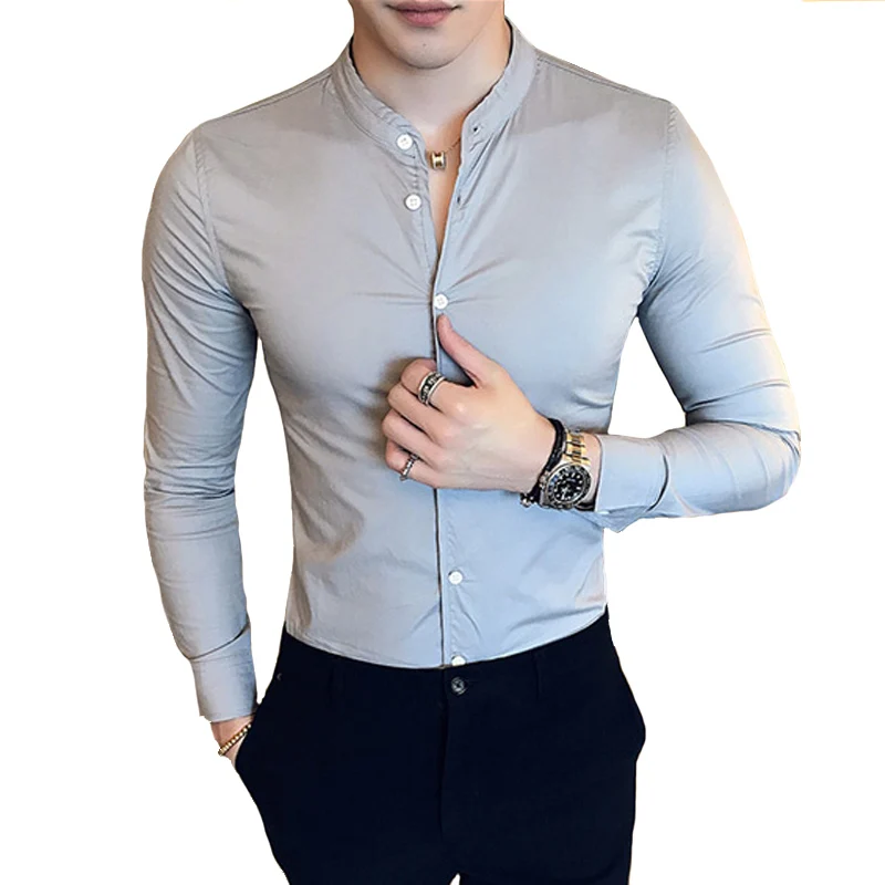 ISurvivor мужские весенние хлопковые рубашки с длинным рукавом Camisa Masculina, мужские повседневные Модные приталенные деловые рубашки, рубашки, верхняя одежда