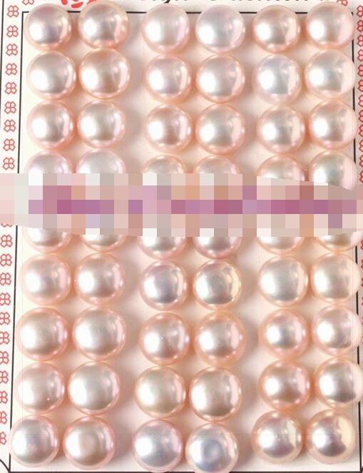 

free shippinbg 06403 Light purple freshwater pearl beads half drilling earrings 27 Pairs