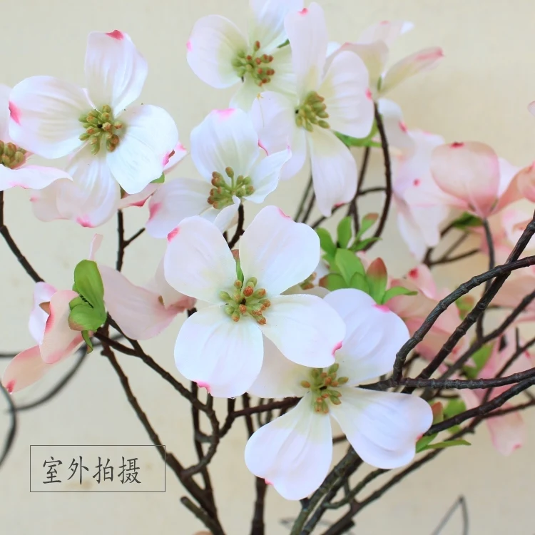 Искусственный cornus шелк Корнел кизил цветок домашний праздник Рождество