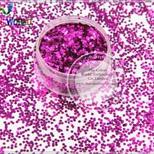 Размер 1 мм сплошной цвет фуксии круглый в горошек формованные Блестки для дизайна ногтей и других художественных украшений 1 упаковка = 50 г