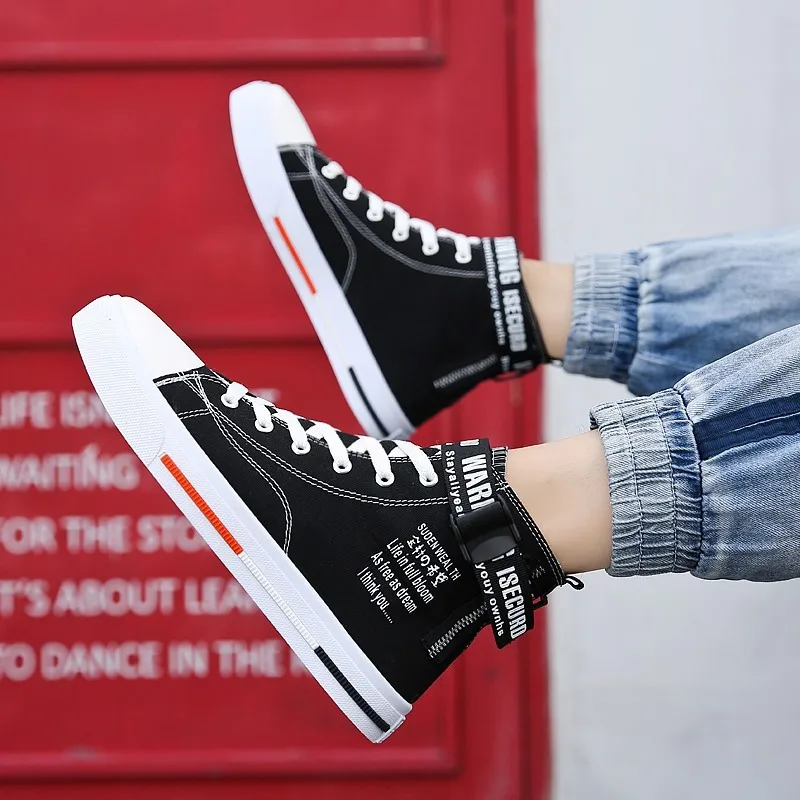 Men's Canvas Shoes Tenis Shoe White High Boots Motion Mens Shoes Casual Trainers Scarpe Men Masculino Adulto Zapatos De Hombre