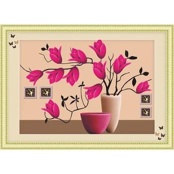 

Flowers Pattern Diamond Embroidery DIY Needlework Diamond Painting Cross Stitch 5D Rhinestones Painting Wall Decorations