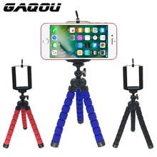 GAQOU Tripod Clip Stand Mini Flexible For Camera Mobile Phone Holder Stand Flexible Octopus Sponge Tripod