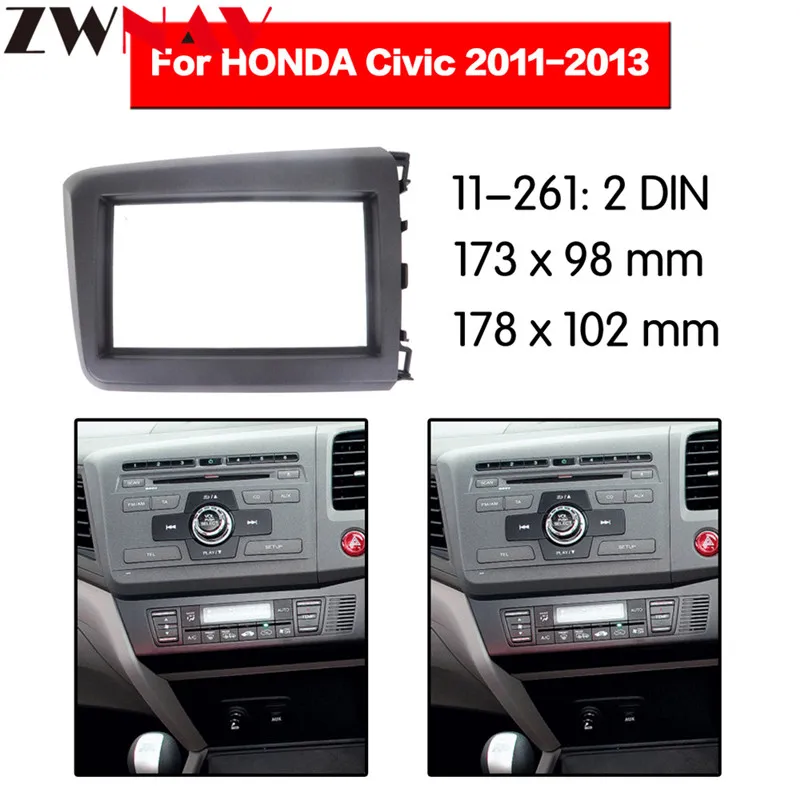 Автомобильный dvd-плеер рамка для Honda civic 2011 2012 2013 авто радио мультимедиа gps NAVI fascia Для Android