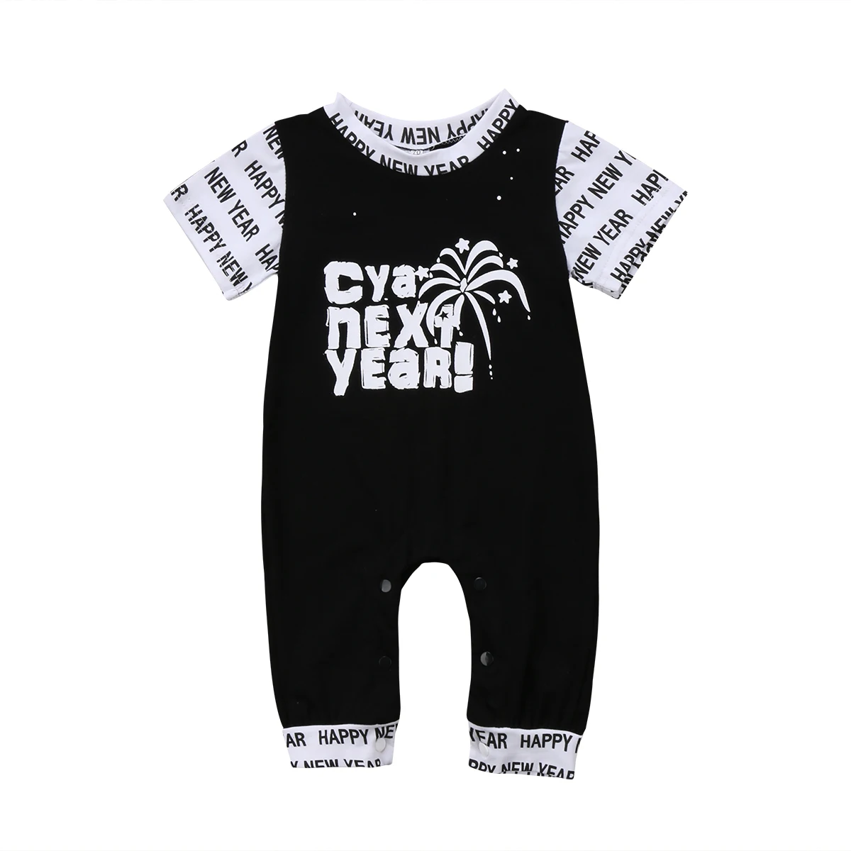 2018 Summer Baby Romper Cotton Kid Boy Girl Happy New Year Short Sleeve Sunsuit Jumpsuit Outfits Clothes | Детская одежда и обувь