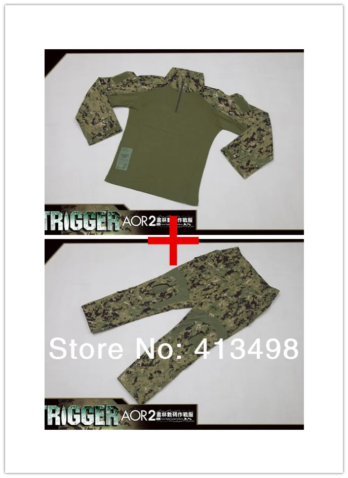 

Allwin Tactical BDU Gen 3 AOR2 Combat shirt + pants / BDU Military jungle digital camouflage combat uniforms