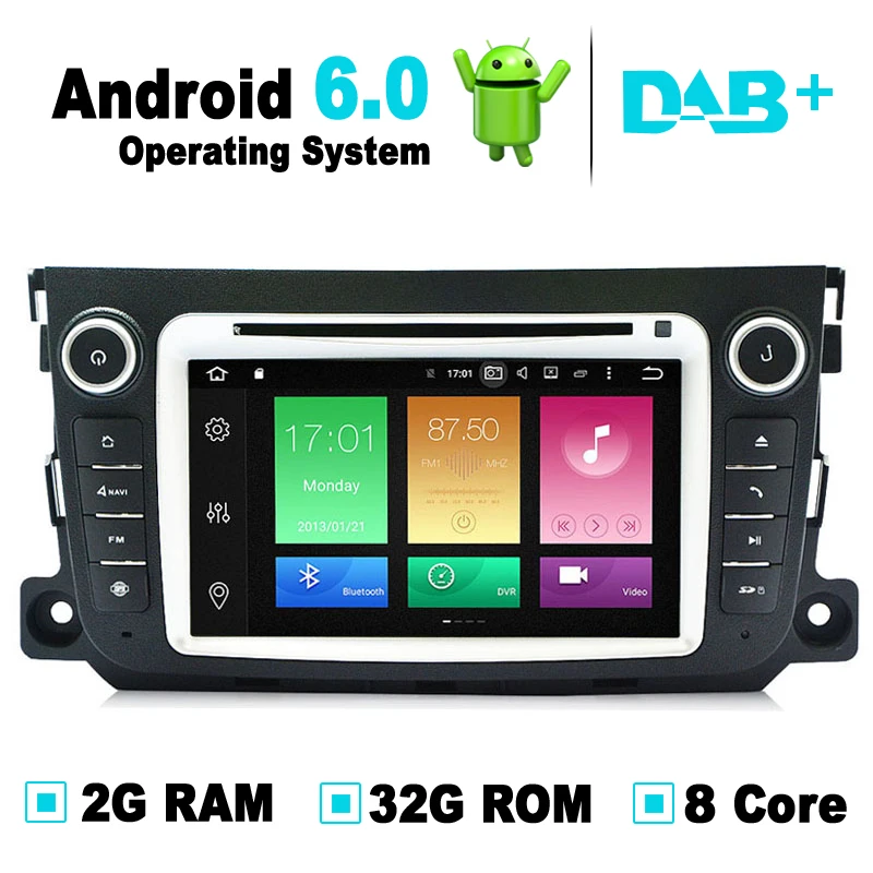 8 Core 2G RAM 32G ROM Android 6.0 Car DVD GPS Navigation System Radio Media Stereo for Mercedes-Benz Smart Fortwo 2011 2012 8 Core 2G RAM 32G ROM Android 6.0 Car DVD GPS Navigation System Radio Media Stereo for Mercedes-Benz Smart Fortwo 2011 2012