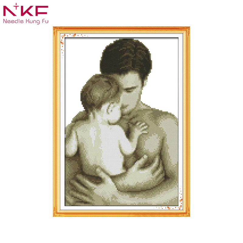 

joy sunday Paternal love painting counted print on canvas chinese cross stitch kits embroidery needlework sets baby room decor