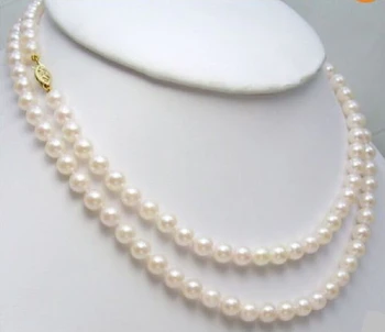 

Free shopping! CHARMING 8-9MM AAA WHITE NATURAL AKOYA PEARL NECKLACE 36 INCH
