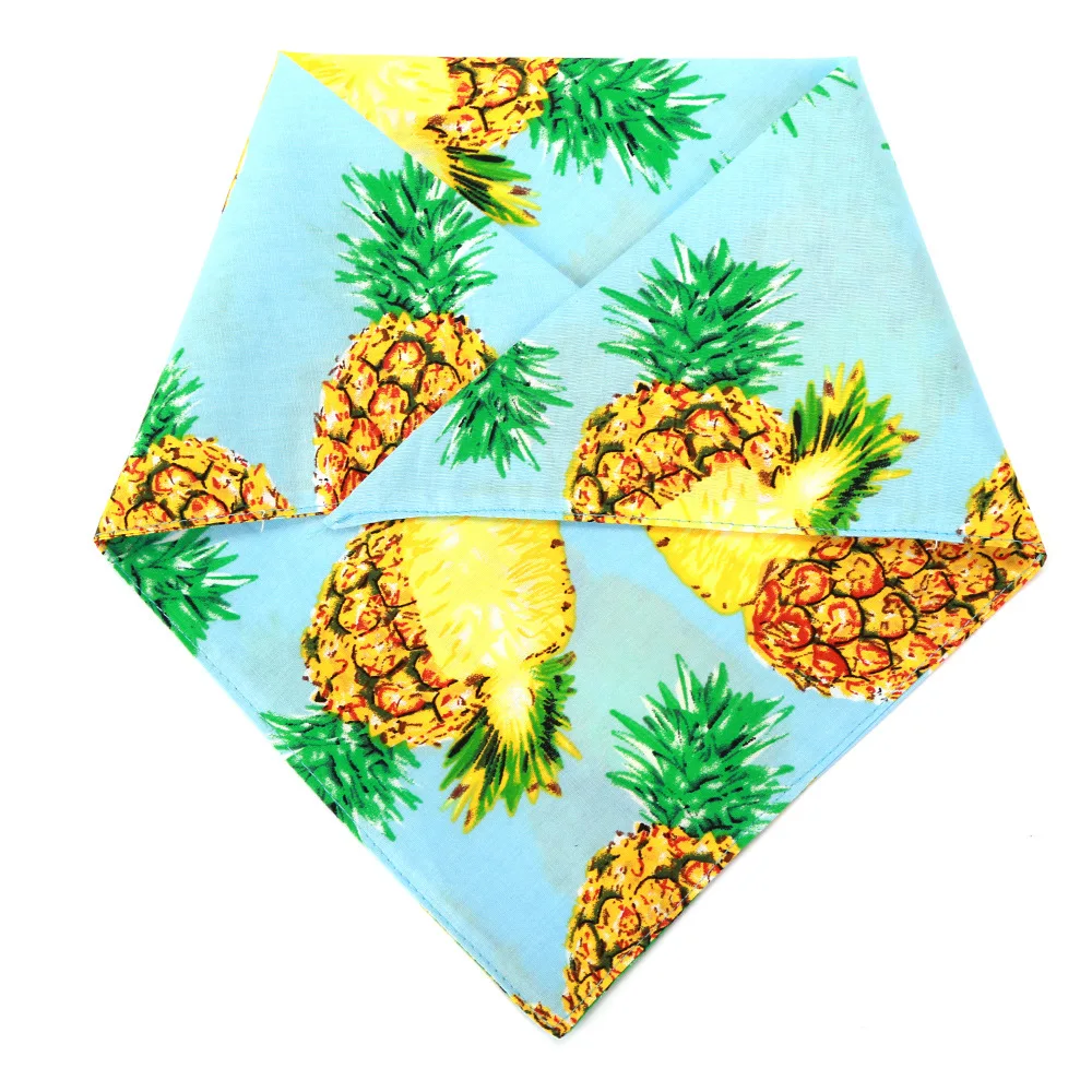 Dog Bandanas Scarf Bow ties Collar Cotton Pineapple Washable Pet Bandanas Bibs Cat Dog Scarf Dog Accessories S M