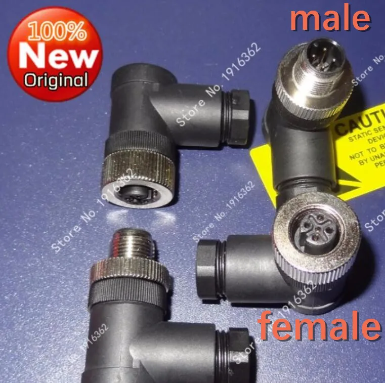

1pcs/lot M12 aviation plug 4/5/8/ core / pin / hole Gongtou sensor connector / cable bending (A/B/D Code) waterproof Plug