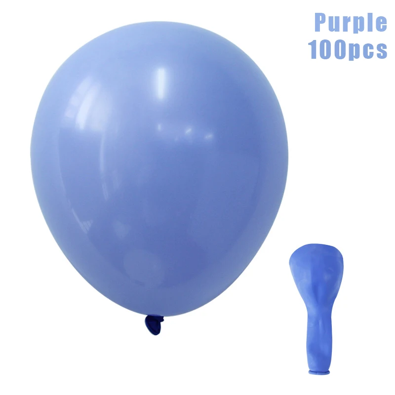100 шт воздушные шары в виде Макарон конфетного цвета globos свадебный фон для детей день рождения Декор день рождения шары из латекса для детского шоу - Цвет: 100pcs purple