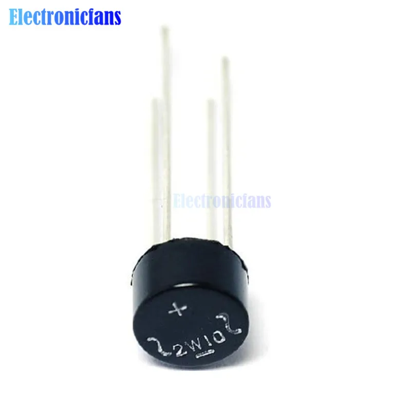 10PCS/lot 2w10 2A 1000V diode bridge rectifier 2W10 diode bridge rectifier electronic component rectifier diodes electrical rectifier diodes electrical diodes electrical component