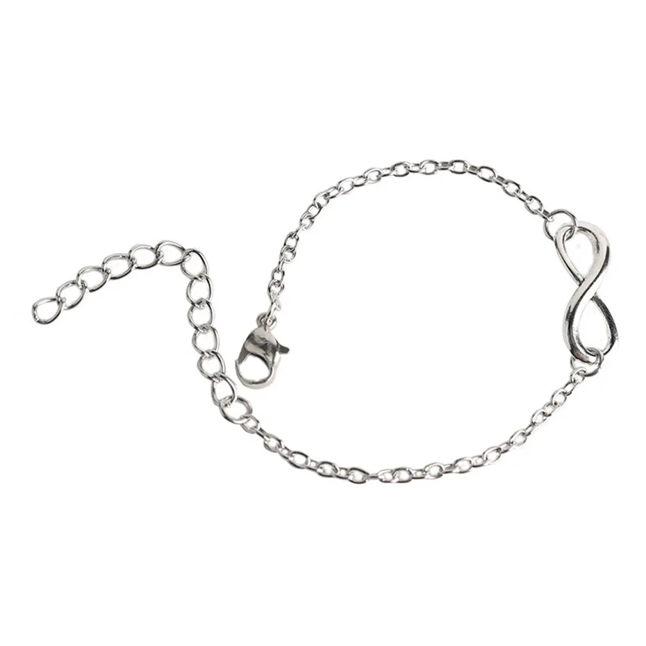 Charm Jewelry Accessories Gold Silver Alloy Simple 8 Shape Adjustable Bracelet Women Engagement Gift Girlfriend Birthday Present (15)