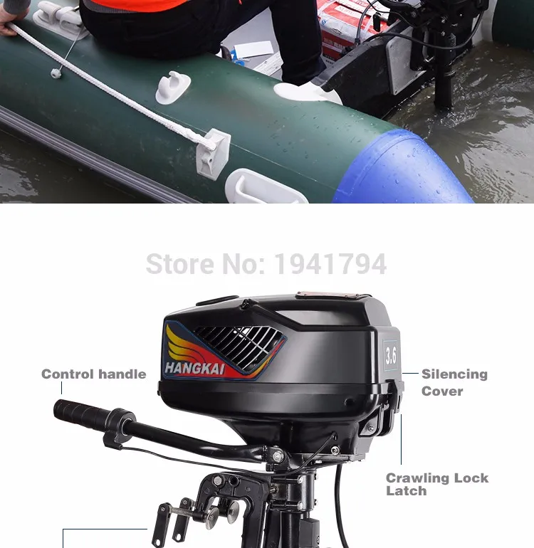 Абсолютно HANGKAI 4,0 Модель Бесщеточный для электрической лодки подвесной мотор с 48 в 1000 Вт Выход рыболовная Лодка двигатель