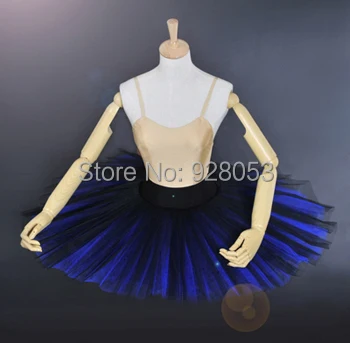 Балетная полупачка для взрослых Tutus 1/2 девочек 8 слоев тюля белый черный