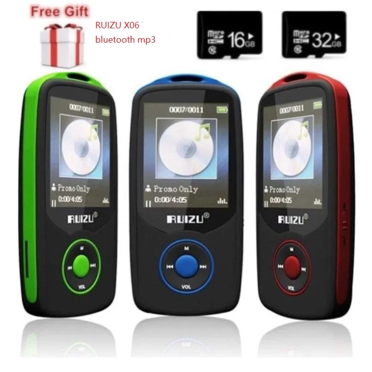 

Original RUIZU X06 Bluetooth MP4 Player 4GB High Quality Lossless Music Player with 1.8 inch Screen Support FM Recorder X06 MP4