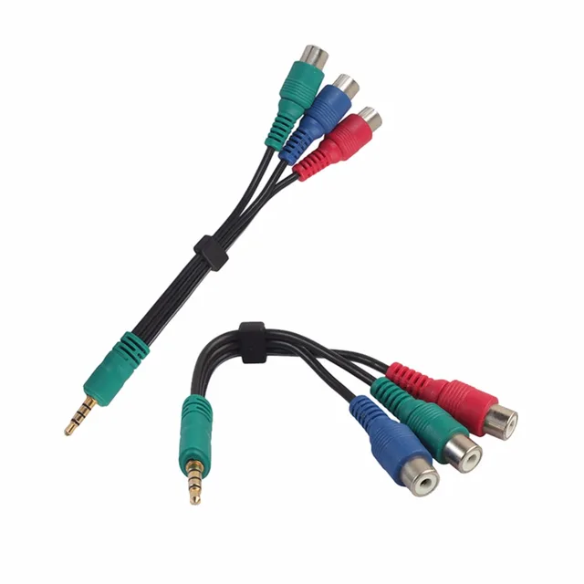 Special Offers 3.5mm AUX Male to 3 RCA Female Audio cable Component Green Blue Red YPbPr RCA Adapter Cable Special Offers 3.5mm AUX Male to 3 RCA Female Audio cable Component Green Blue Red YPbPr RCA Adapter Cable